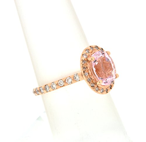 14K Rose Gold Diamond & Kunzite Ring 12002410 | Shin Brothers* 14K Rose Gold Diamond & Kunzite Ring 12002410 | Shin Brothers*