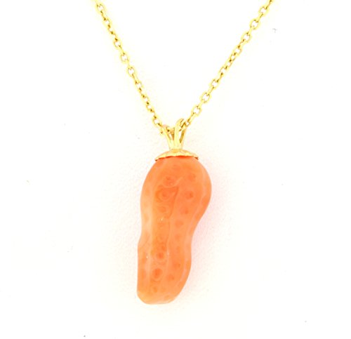 14K Yellow Gold Coral Fancy Charm By Shin Brothers* 52001788 14K Yellow Gold Coral Fancy Charm By Shin Brothers* 52001788