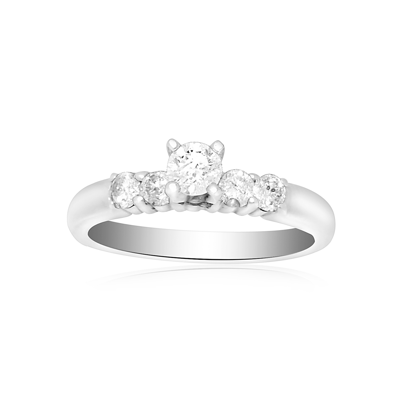 14k White Gold Round Diamond Engagement Ring 11000164 | Shin Brothers* 14k White Gold Round Diamond Engagement Ring 11000164 | Shin Brothers*