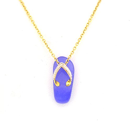 14K Two Tone Gold Lavender Jade Flipflop Charm 52001773 | Shin Brothers* 14K Two Tone Gold Lavender Jade Flipflop Charm 52001773 | Shin Brothers*