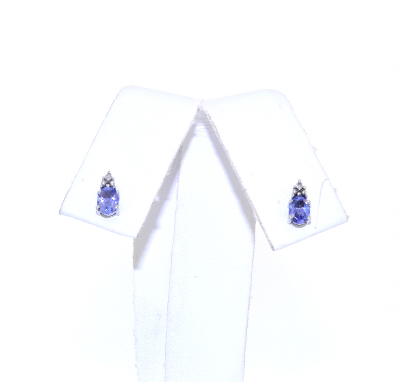10K Yellow Gold Tanzanite and Diamond Earrings 49210023