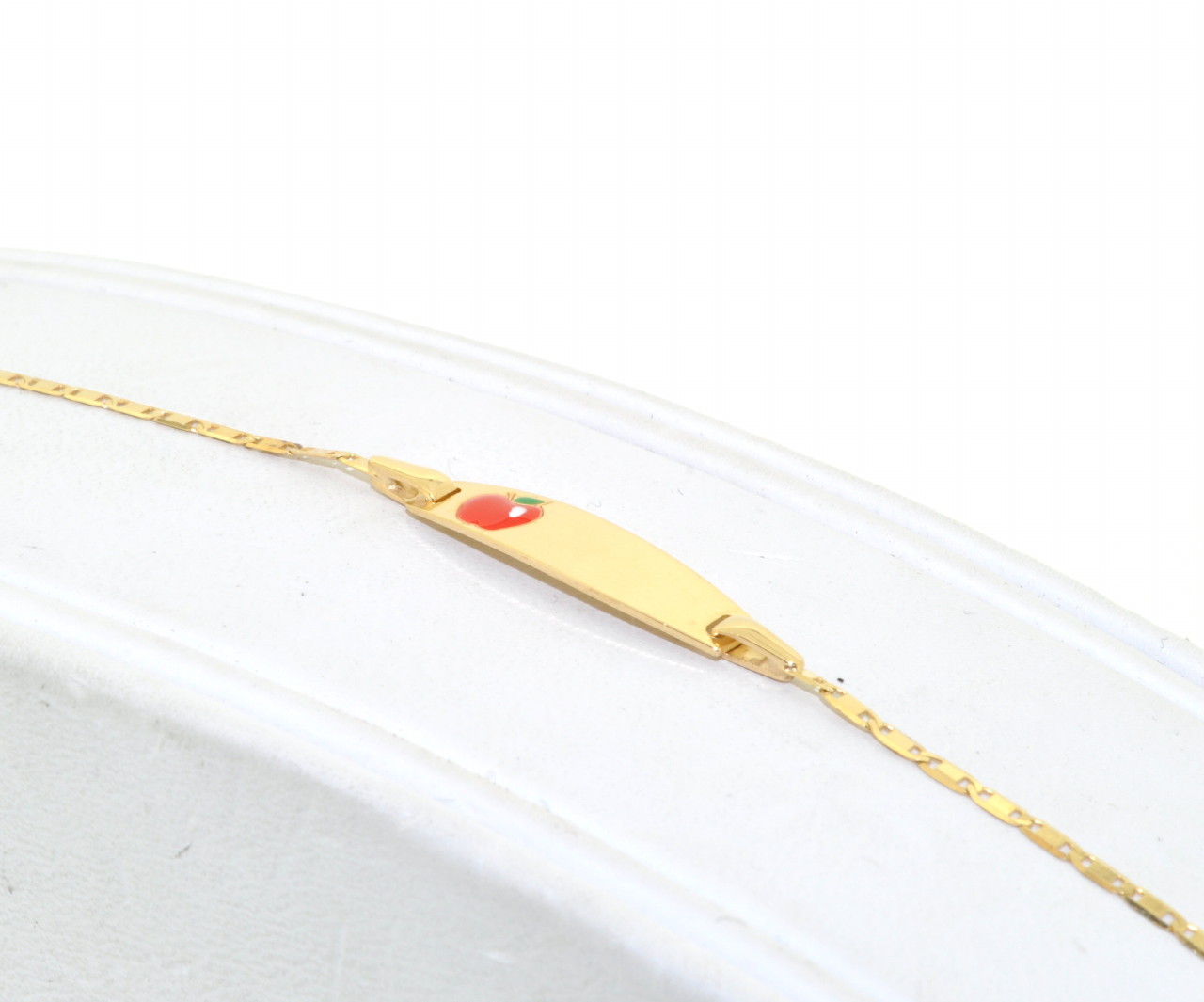 14K Yellow Gold Baby ID Apple Bracelet | Shin Brothers Jewelers Inc.
