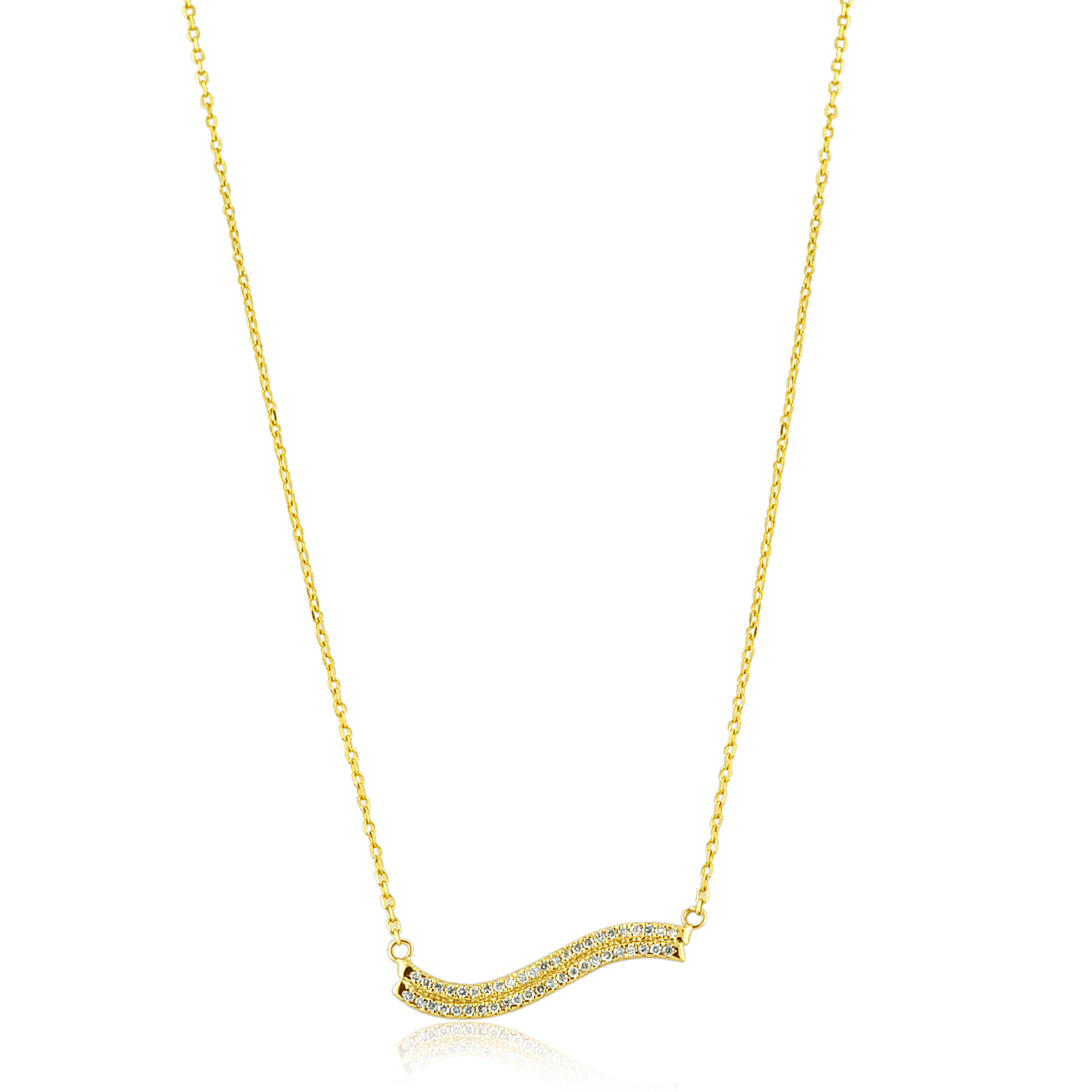14K Yellow Gold 19" Diamond Journey Necklace 51001718 | Shin Brothers* 14K Yellow Gold 19" Diamond Journey Necklace 51001718 | Shin Brothers*