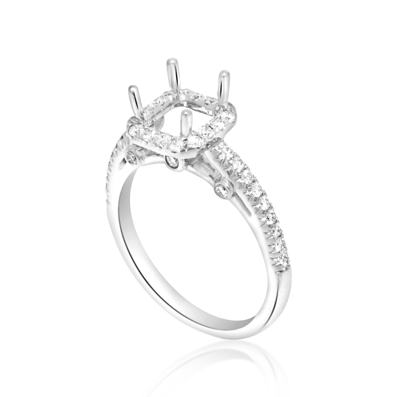 18K White Gold 0.50 ct Diamond Engagement Ring Setting 11005242 | Shin Brothers* 18K White Gold 0.50 ct Diamond Engagement Ring Setting 11005242 | Shin Brothers*