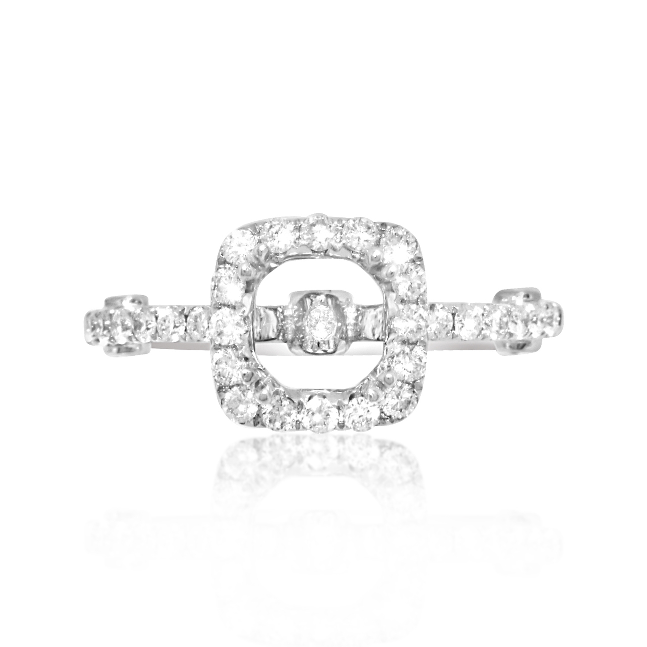 18K White Gold 0.60ct Diamond Engagement Ring Setting  11005240  | Shin Brothers* 