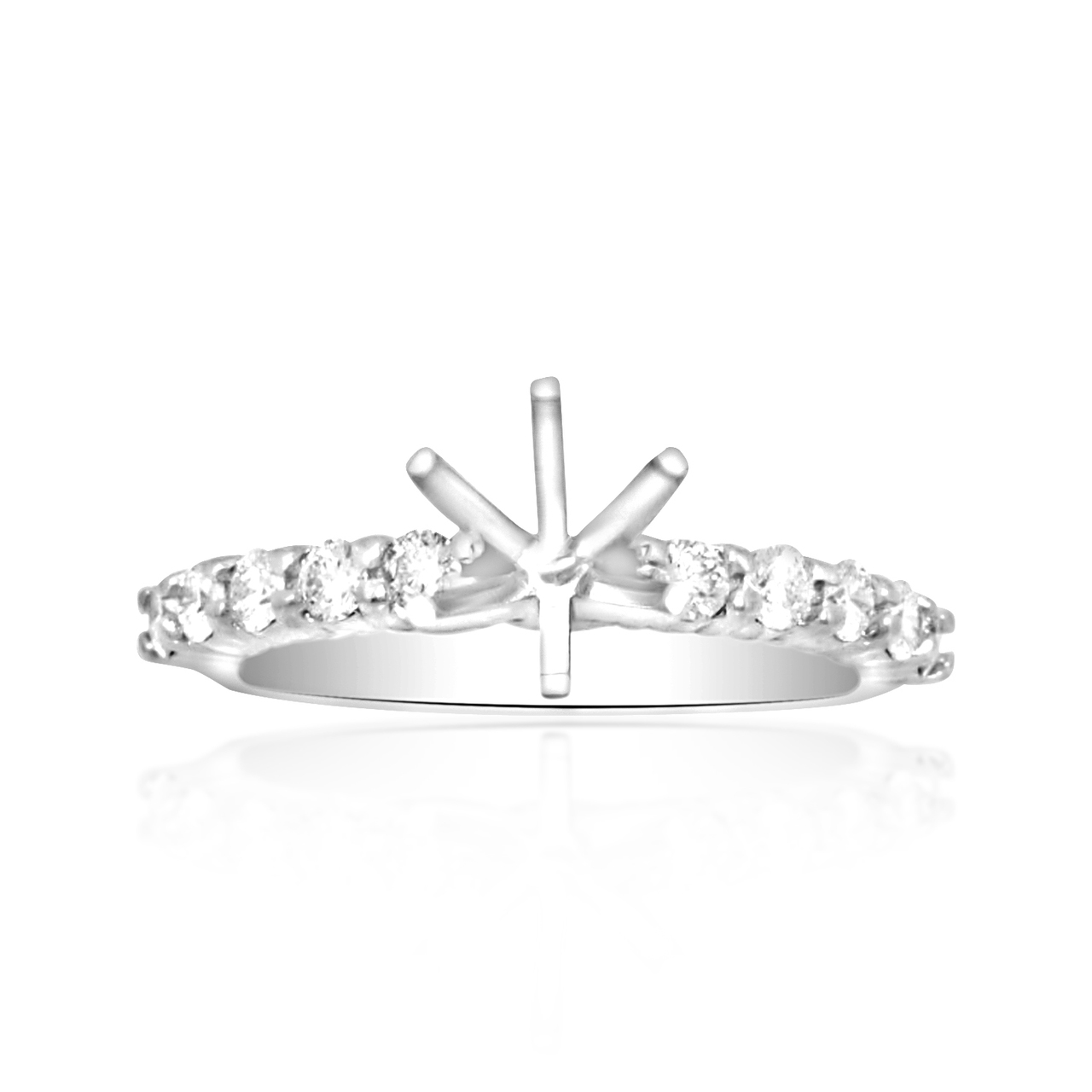 14K White Gold Diamond Engagement Ring Setting 11005098 | Shin Brothers* 14K White Gold Diamond Engagement Ring Setting 11005098 | Shin Brothers*
