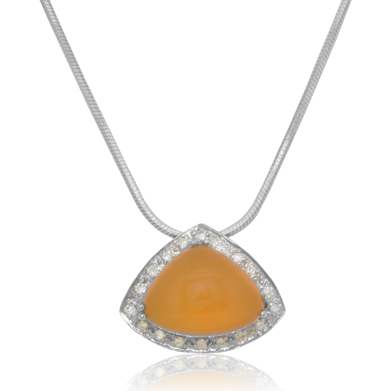 14k White Gold Diamond & Yellow Topaz Charm 52001806  | Shin Brothers* 