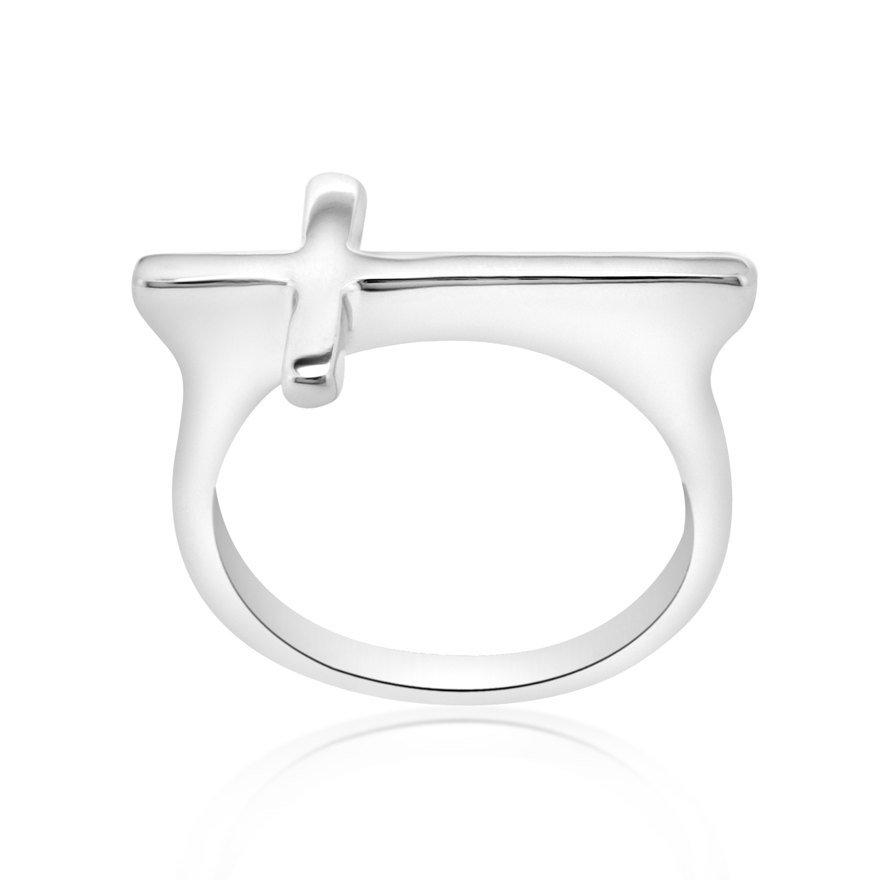 14k White Gold Size 5 Cross Ring 10017108 | Shin Brothers * 14k White Gold Size 5 Cross Ring 10017108 | Shin Brothers *