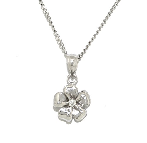 14K White Gold Diamond Flower Charm 51001719 | Shin Brothers* 14K White Gold Diamond Flower Charm 51001719 | Shin Brothers*