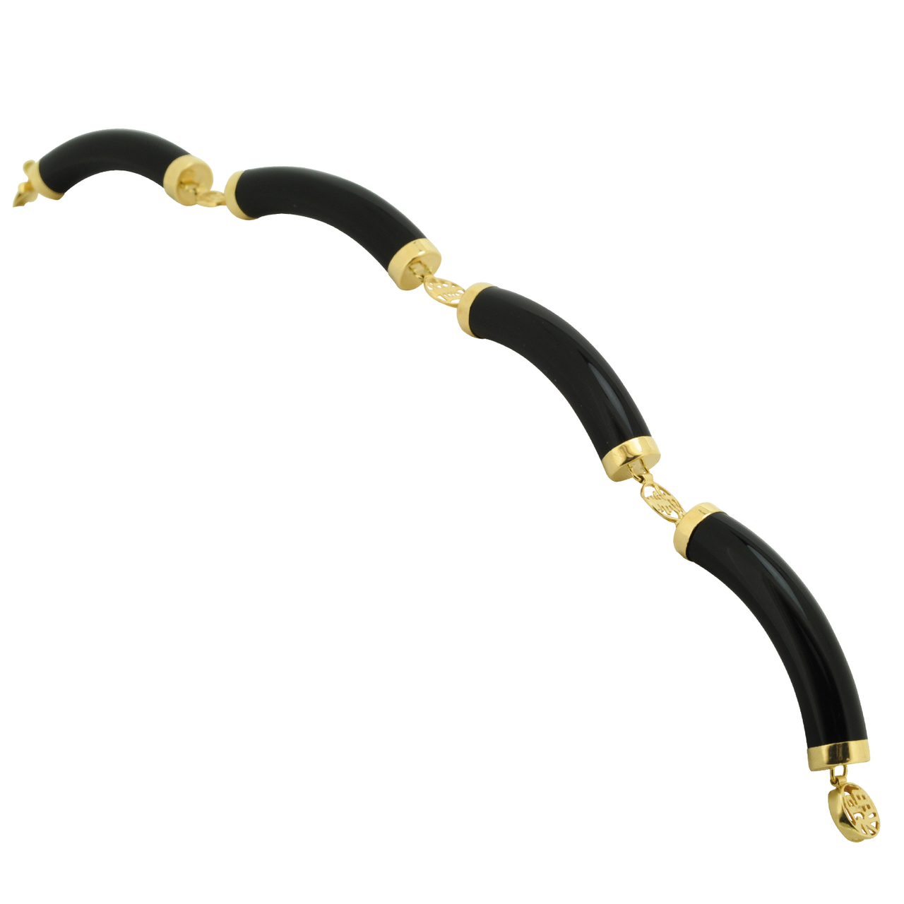 14K Yellow Gold 7" Onyx Bracelet 22000694 | Shin Brothers* 14K Yellow Gold 7" Onyx Bracelet 22000694 | Shin Brothers*