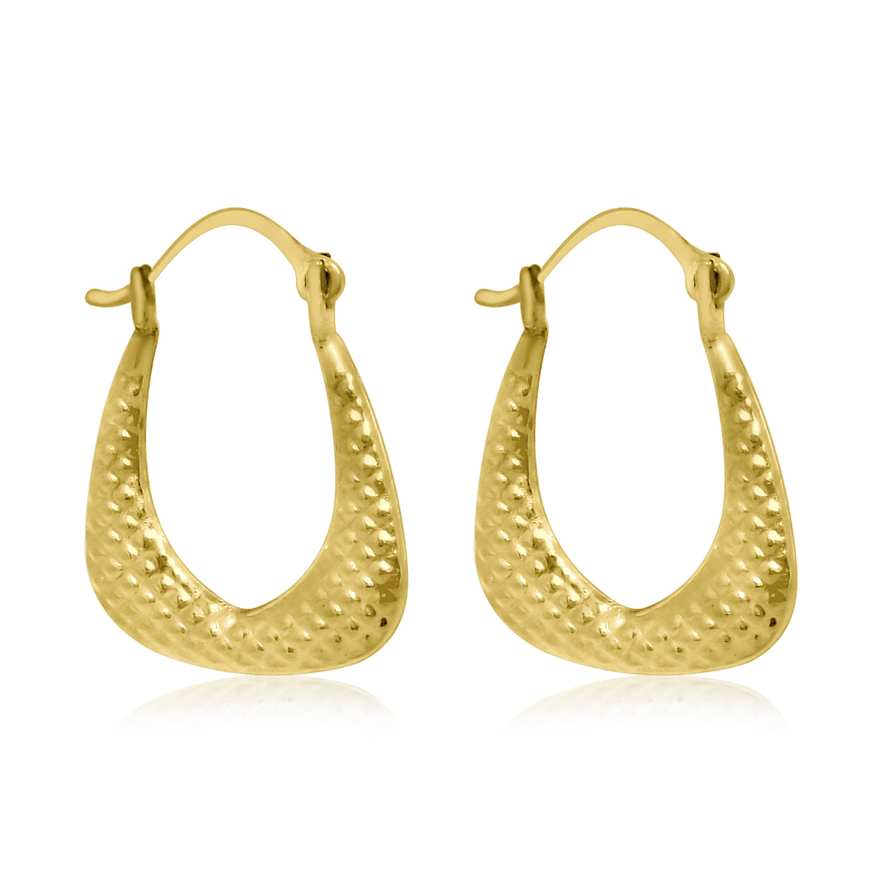 10K Yellow Gold Fancy Hoop Earrings 49000120 By Shin Brothers Jewelers 10K Yellow Gold Fancy Hoop Earrings 49000120 By Shin Brothers Jewelers