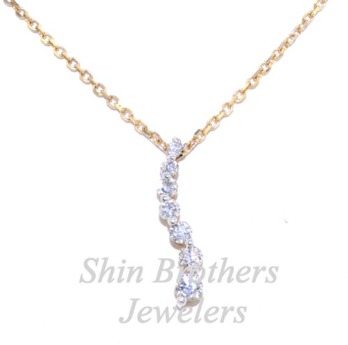 14K Yellow Gold 18" Journey .50 ctw Diamond necklace 14K Yellow Gold 18" Journey .50 ctw Diamond necklace