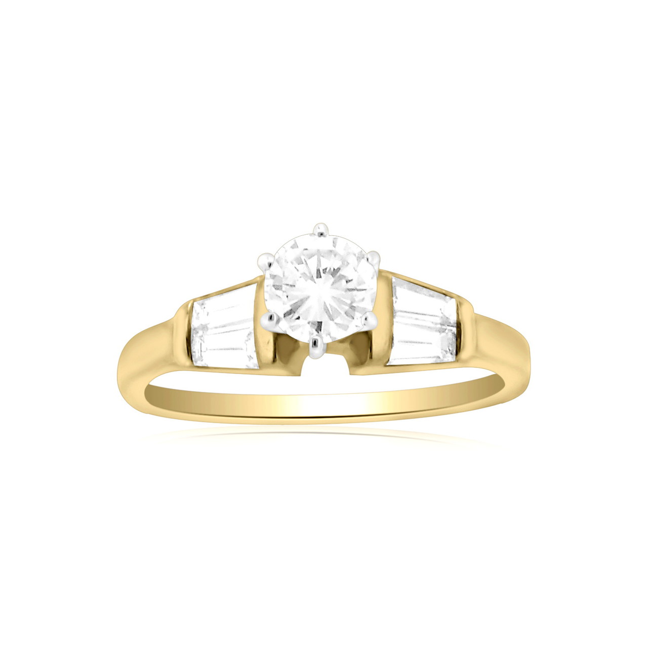 14K Yellow Gold 0.78 carat Diamond Engagement Ring 11005266 By Shin Brothers*  14K Yellow Gold 0.78 carat Diamond Engagement Ring 11005266 By Shin Brothers*