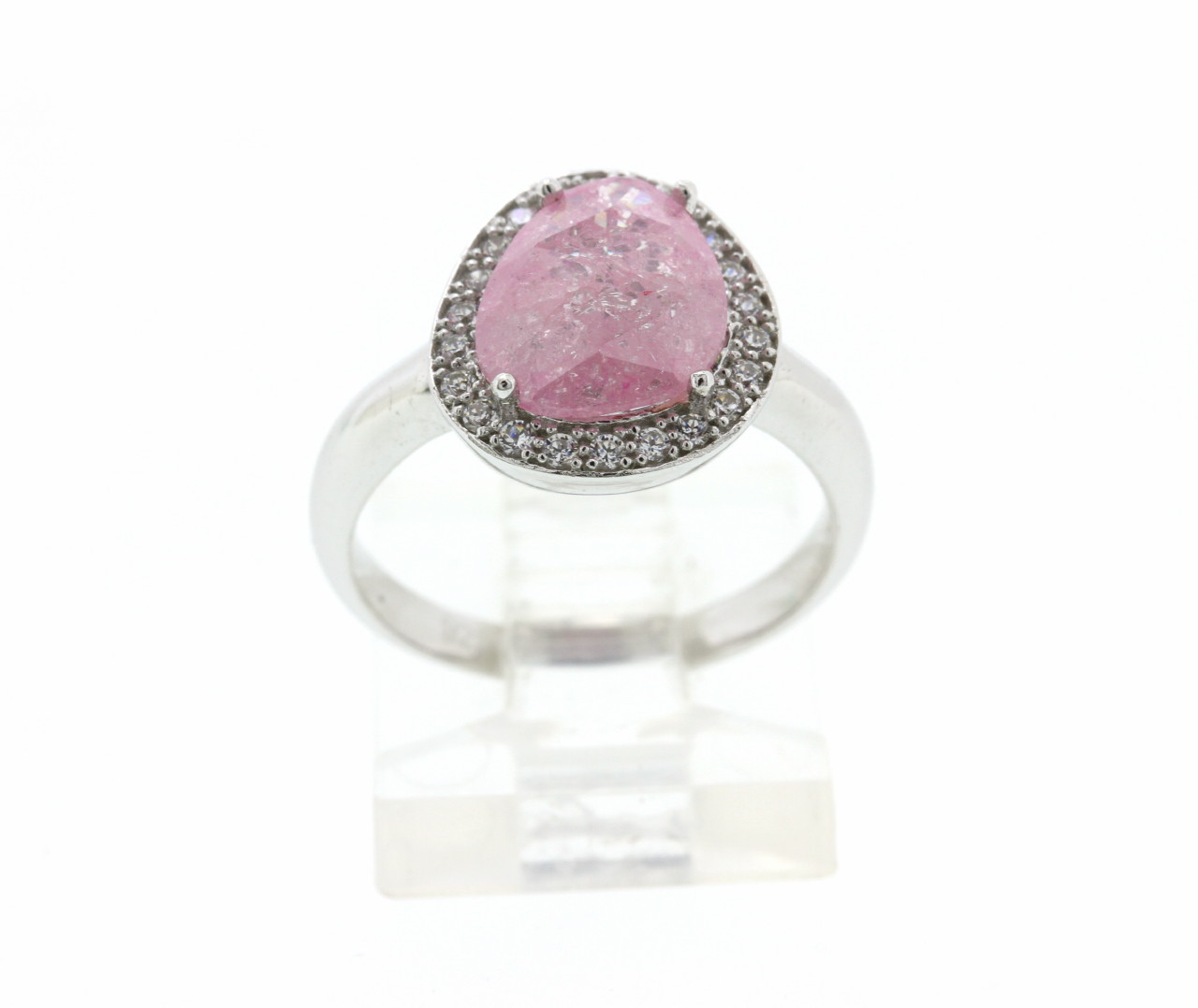 Sterling Silver Light Pink Crush Cubic Zirconia Ring 81010522 Sterling Silver Light Pink Crush Cubic Zirconia Ring 81010522