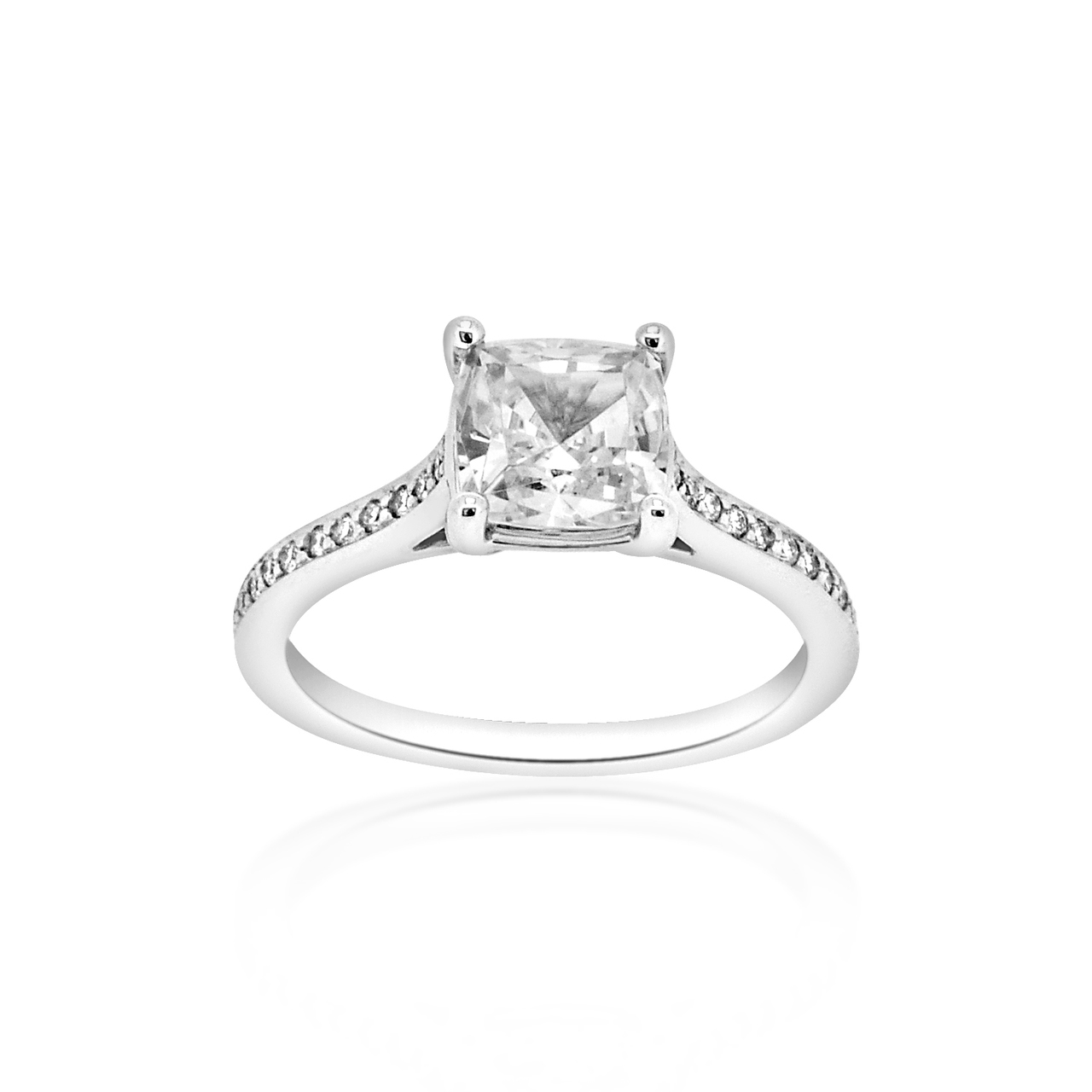 14K White Gold Diamond Engagement Ring Setting 11005336 By Shin Brothers* 14K White Gold Diamond Engagement Ring Setting 11005336 By Shin Brothers*