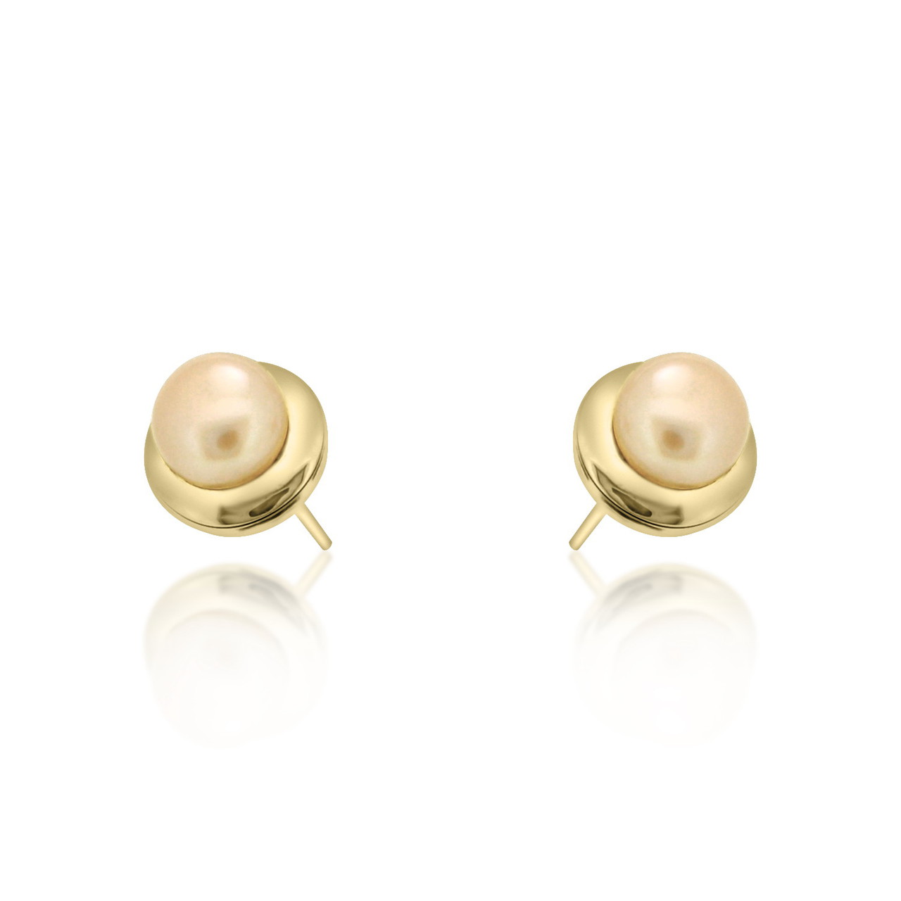 14K Yellow Gold Cultured Pearl Earrings 42002723 | Shin Brothers* 14K Yellow Gold Cultured Pearl Earrings 42002723 | Shin Brothers*