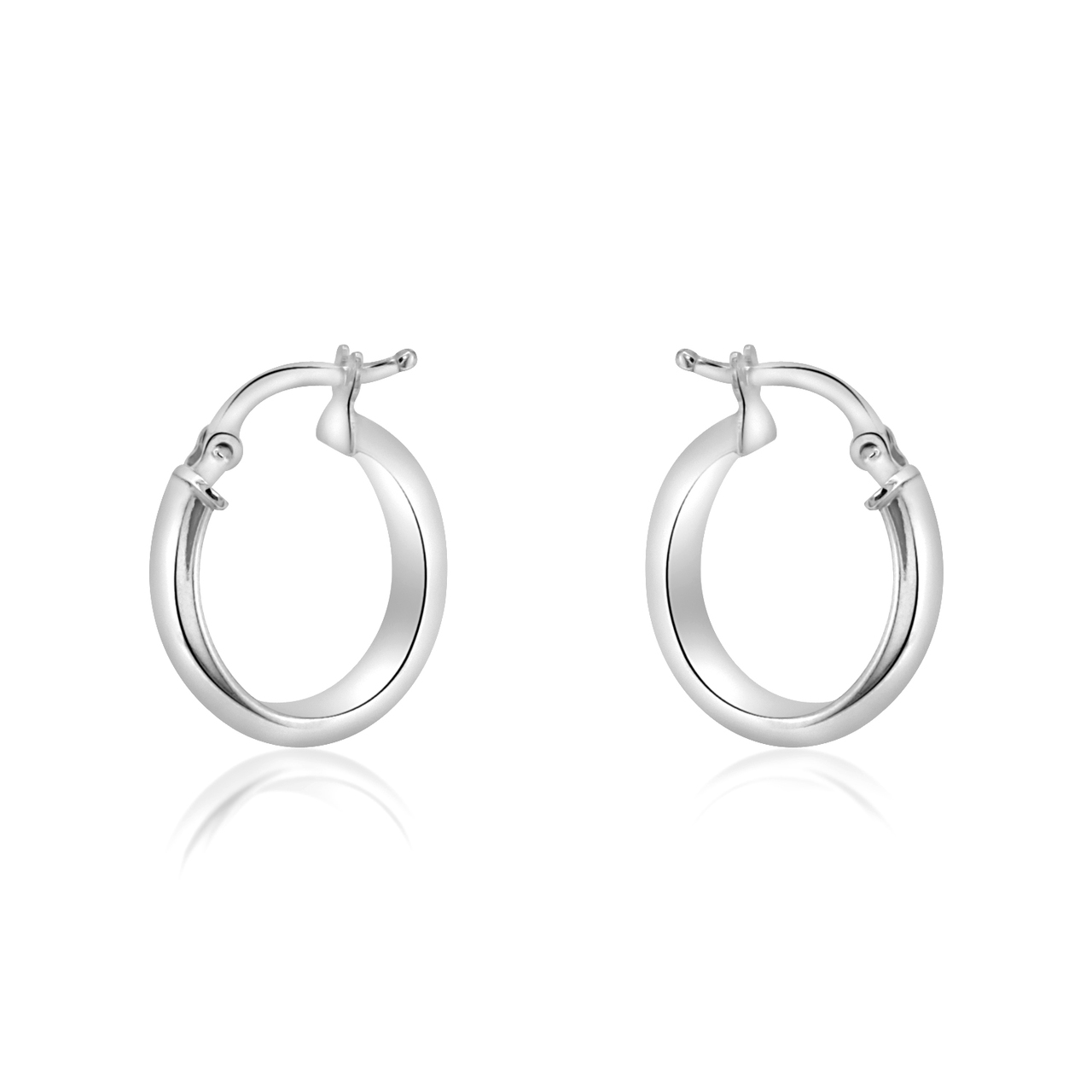 14K White Gold Oval Hoop Earrings 40002272 | Shin Brothers* 14K White Gold Oval Hoop Earrings 40002272 | Shin Brothers*