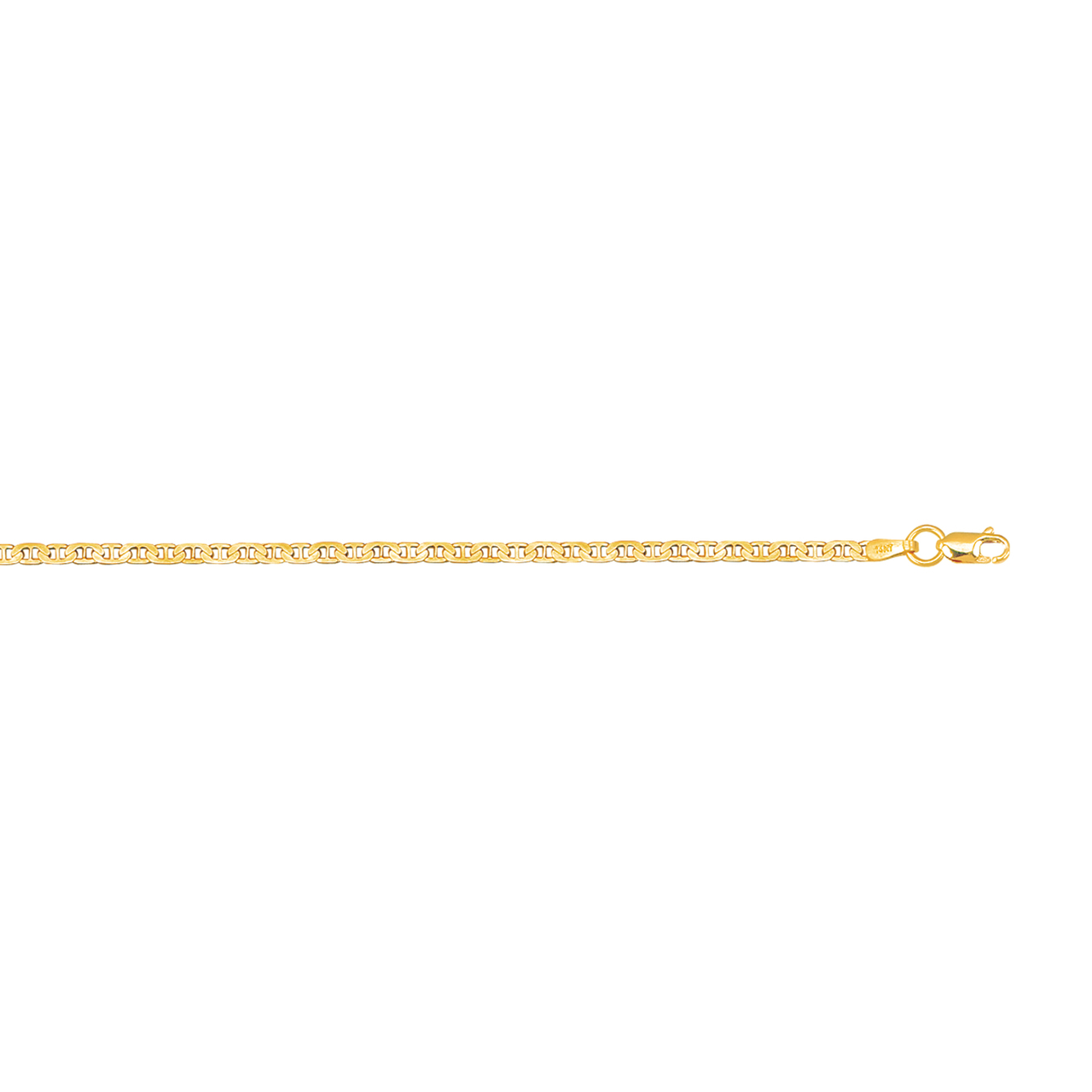 10K Gold 1.7mm Mariner Anklet 050M-10" | Shin Brothers **