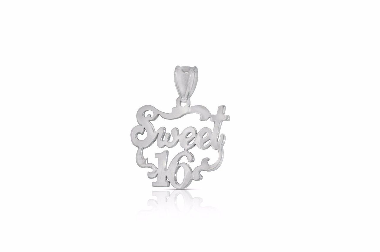 Sterling Silver Sweet 16 Pendant By Shin Brothers Jewelers Inc.