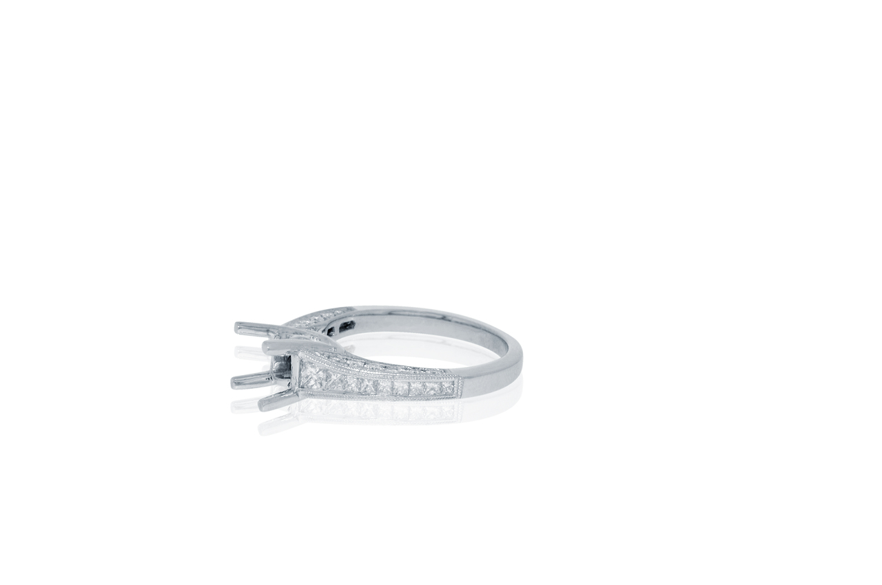 18K White Gold 0.82 Carat Diamond Engagement Ring Setting 11005577 by Shin Brothers* 18K White Gold 0.82 Carat Diamond Engagement Ring Setting 11005577 by Shin Brothers*