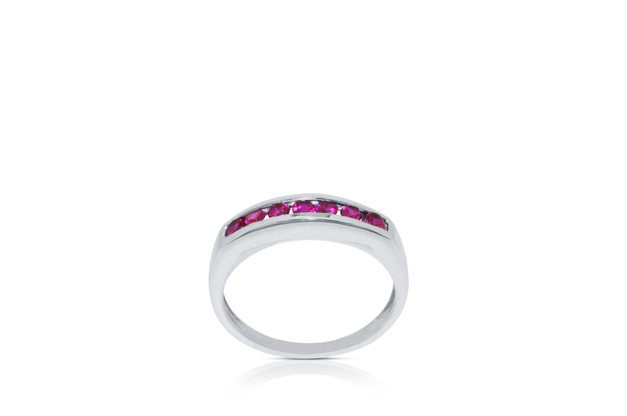 14k white gold Ruby Gemstone Ring 12002586 | Shin Brothers*  