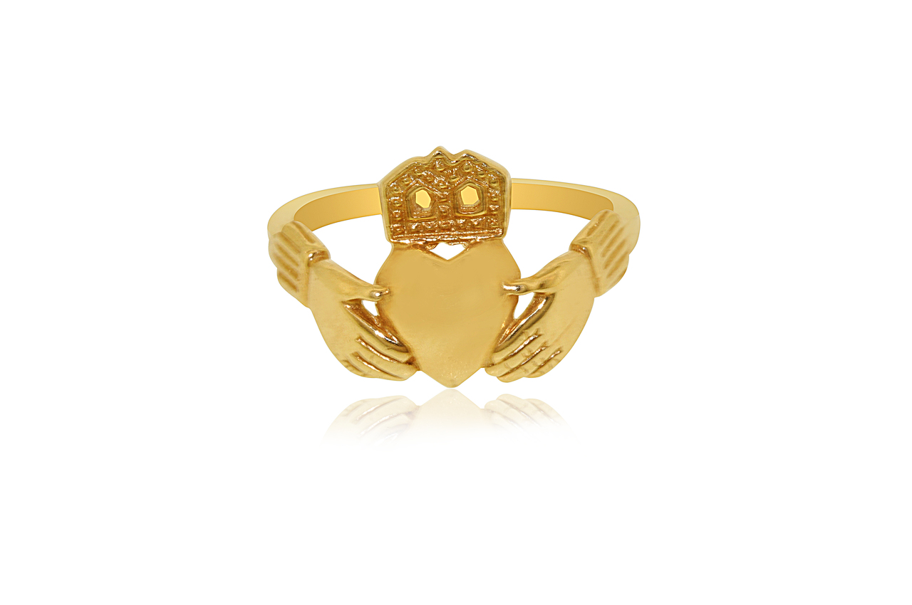 14K Yellow Gold Irish Claddagh Ring 10016189 | Shin Brothers* 14K Yellow Gold Irish Claddagh Ring 10016189 | Shin Brothers*