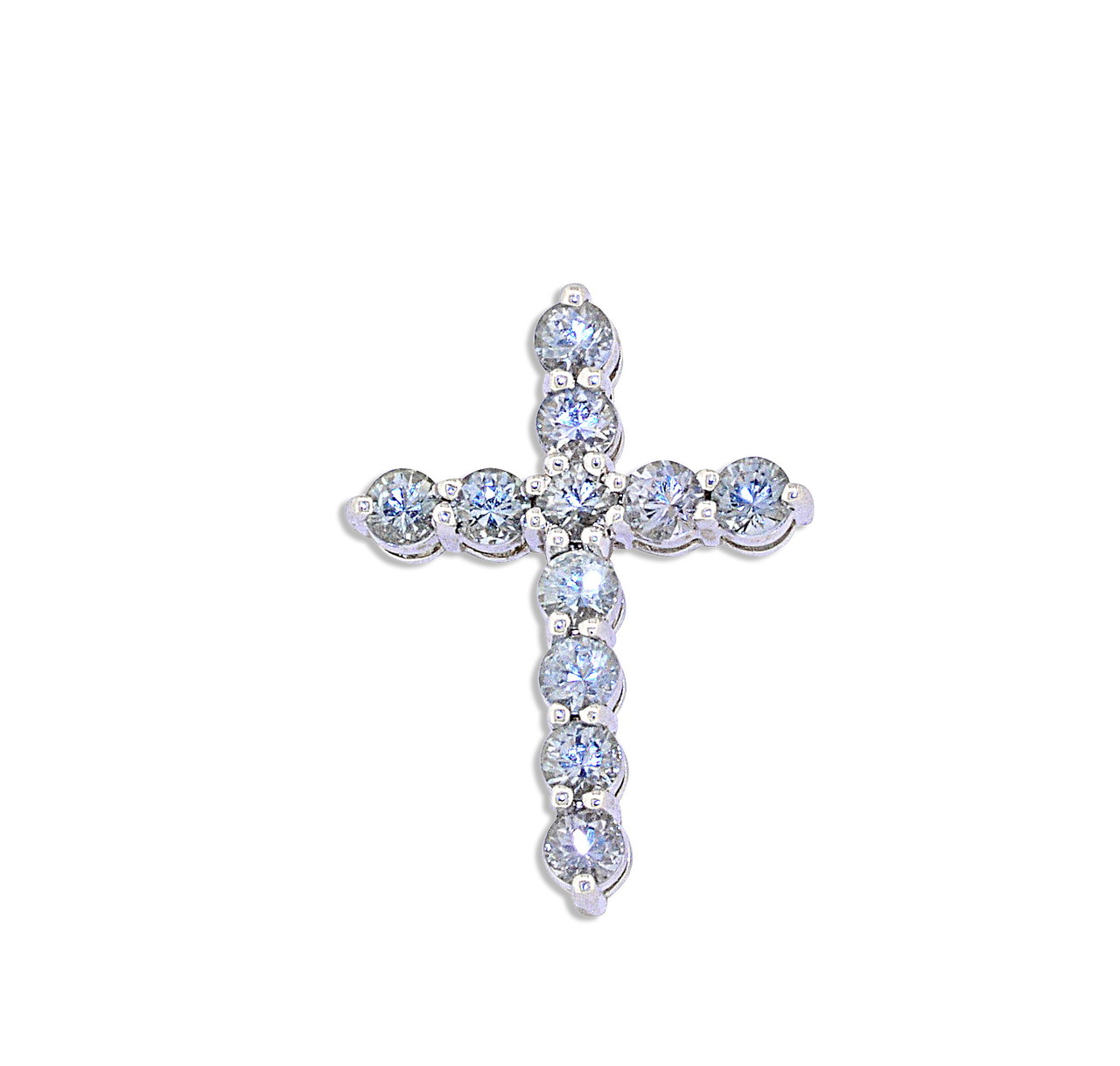 14K White Gold Blue Topaz Cross Charm 52001913 | Shin Brothers* 14K White Gold Blue Topaz Cross Charm 52001913 | Shin Brothers*