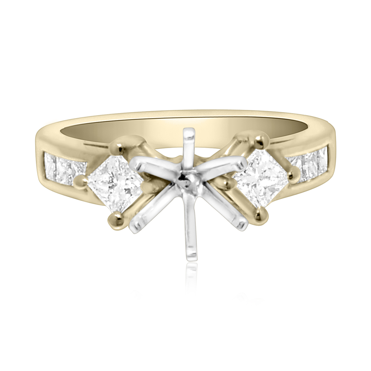 18K Yellow Gold 0.92 ct Diamond Engagement Ring Setting 11000377    By Shin Brothers*