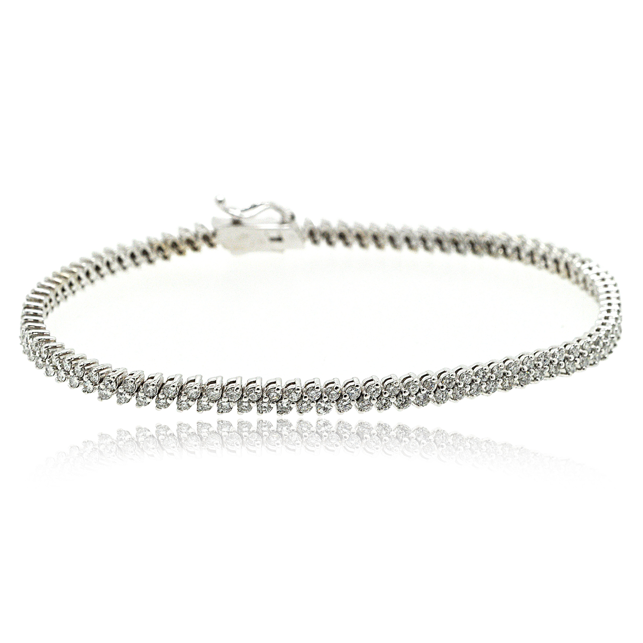 14K White Gold Ladies' 2.75ct Diamond Tennis Bracelet 21000623 | Shin Brothers*