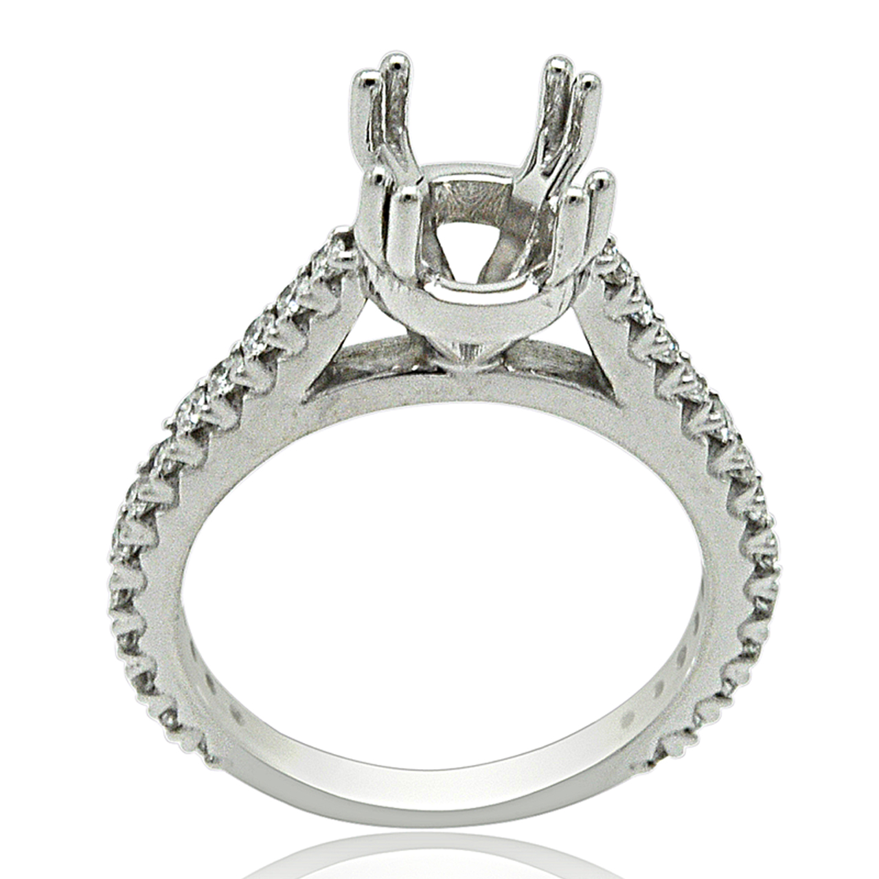 18K White Gold Diamond Engagement Ring Settings 11005918 By Shin Brothers*