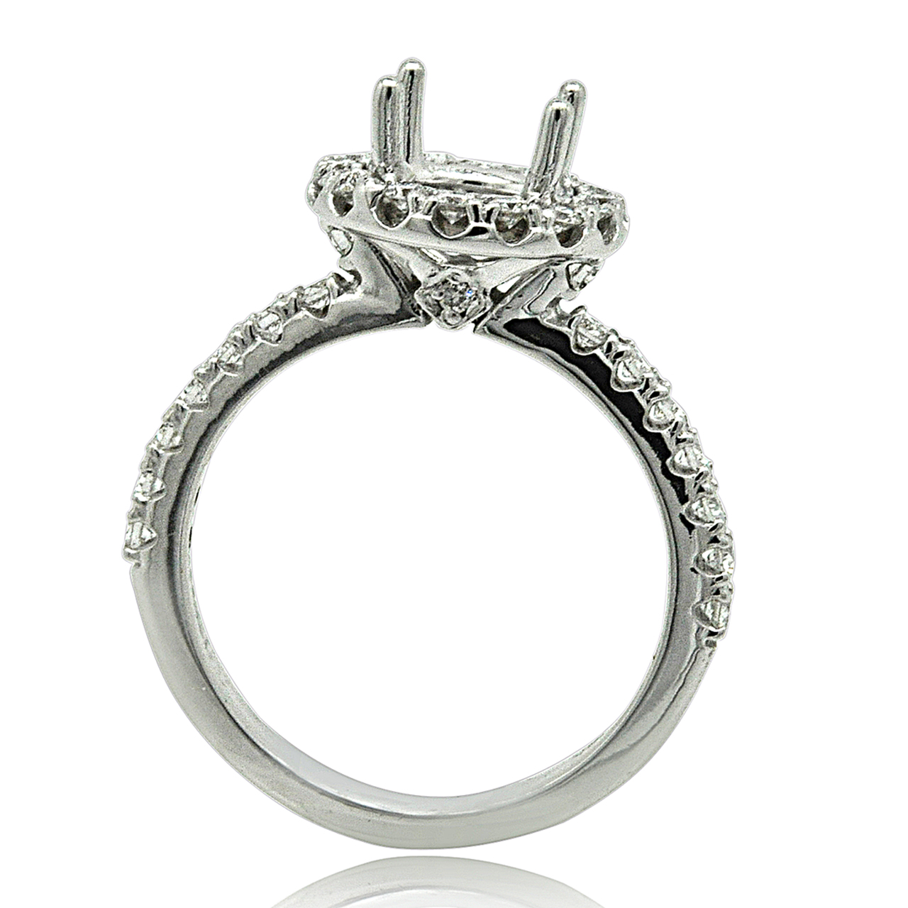 18K White Gold Diamond Engagement Ring Setting 11005943 By Shin Brothers* 18K White Gold Diamond Engagement Ring Setting 11005943 By Shin Brothers*