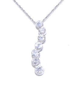 14K White Gold 1.00 ct Diamond 18" Necklace 51000613 | Shin Brothers * 
