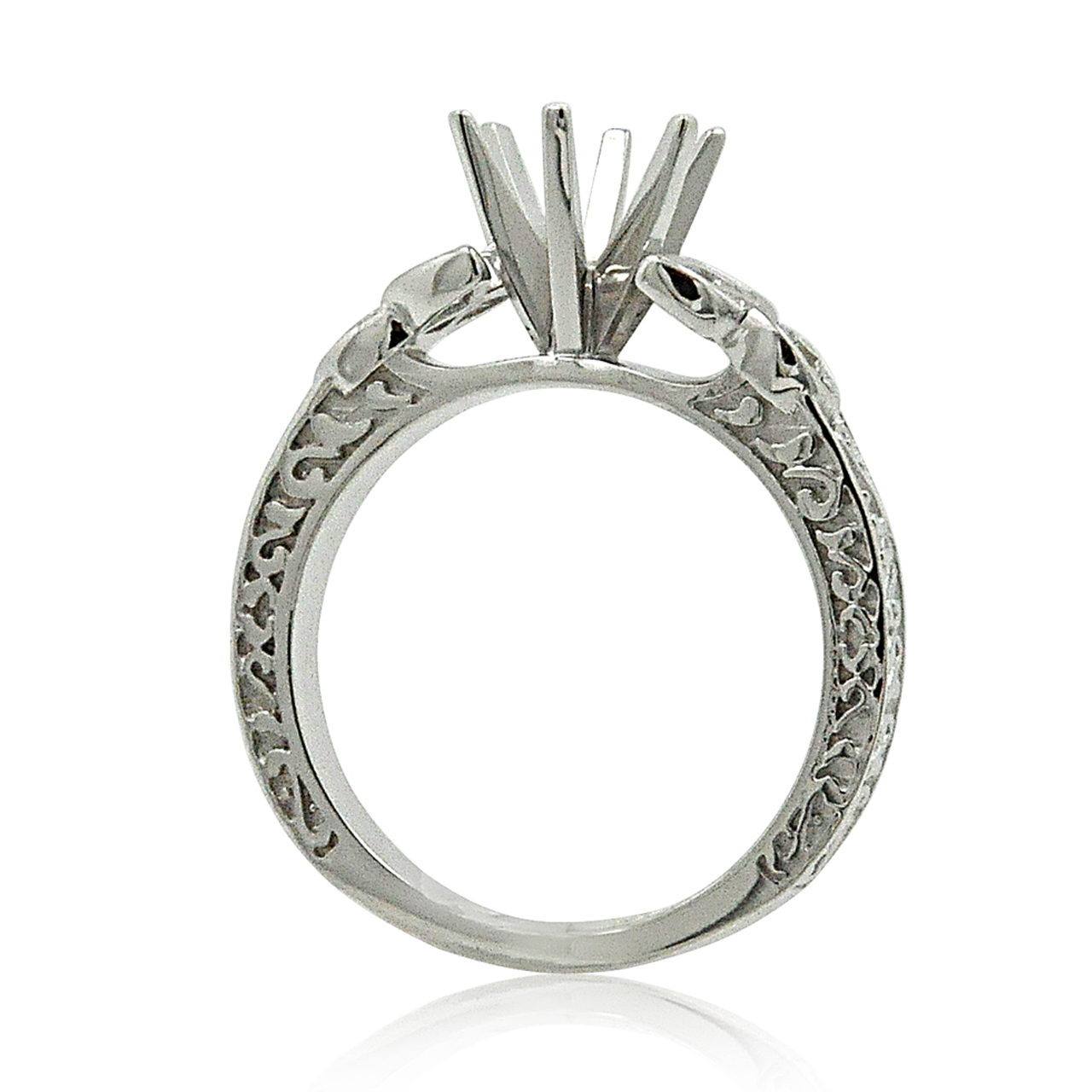 18K White Gold Diamond Engagement Ring Settings 11006034 By Shin Brothers* 