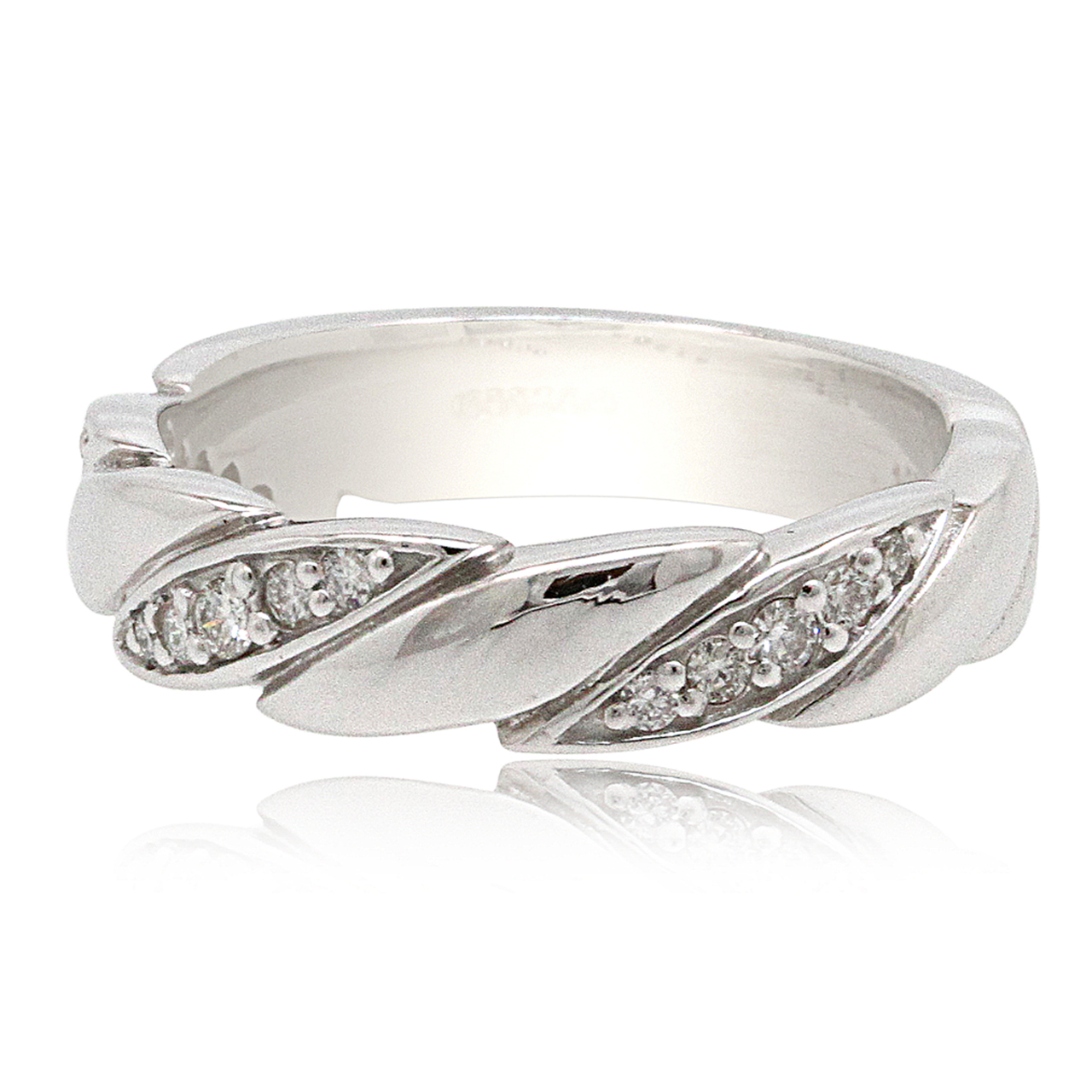 14K White Gold Men's Fancy Diamond Band 11006114 | Shin Brothers*