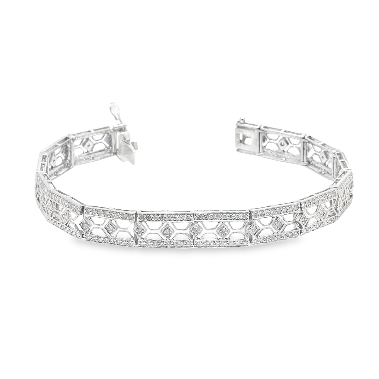 14K White Gold Ladies 2.68ct Diamond Bracelet 21000671 | Shin Brothers* 14K White Gold Ladies 2.68ct Diamond Bracelet 21000671 | Shin Brothers*