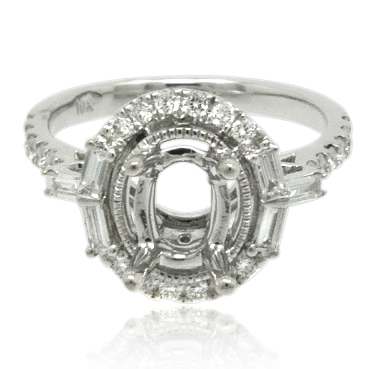 14K White Gold 0.52 carat Diamond Engagement Ring Setting 14K White Gold 0.52 carat Diamond Engagement Ring Setting
