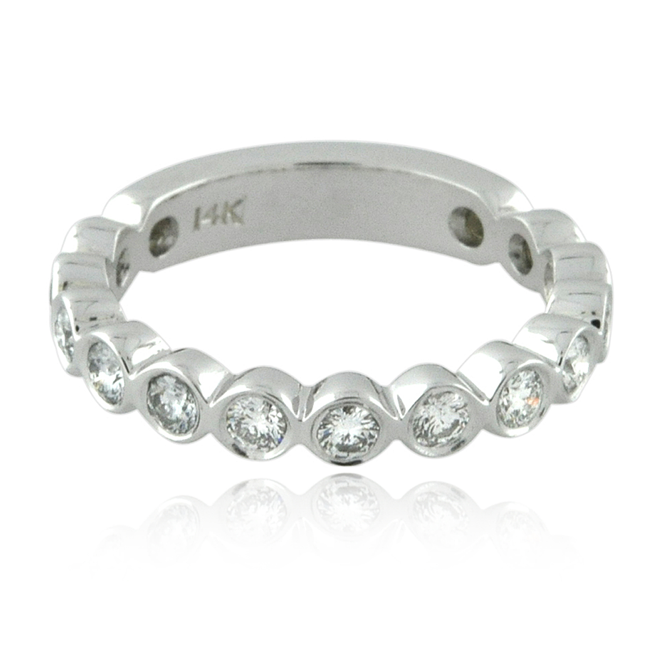 14K White Gold 0.55 carat Diamond Wedding Band By Shin Brothers* 14K White Gold 0.55 carat Diamond Wedding Band By Shin Brothers*