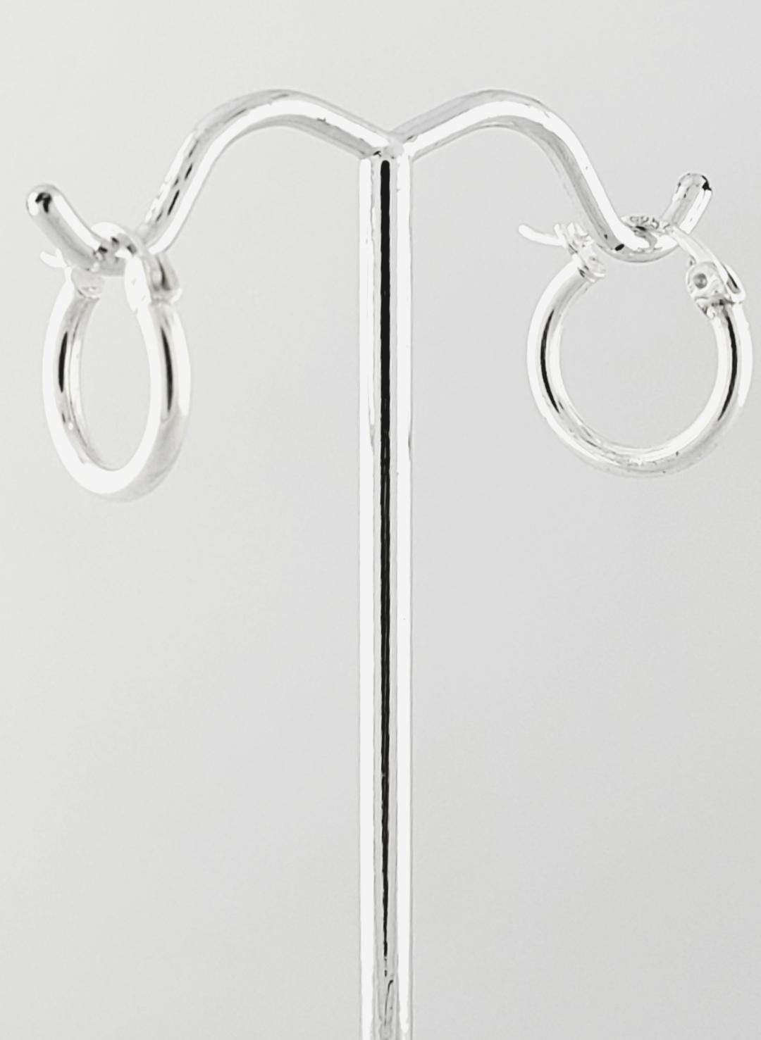 Sterling Silver 3 Pairs Set of Hoop Earrings 84010653