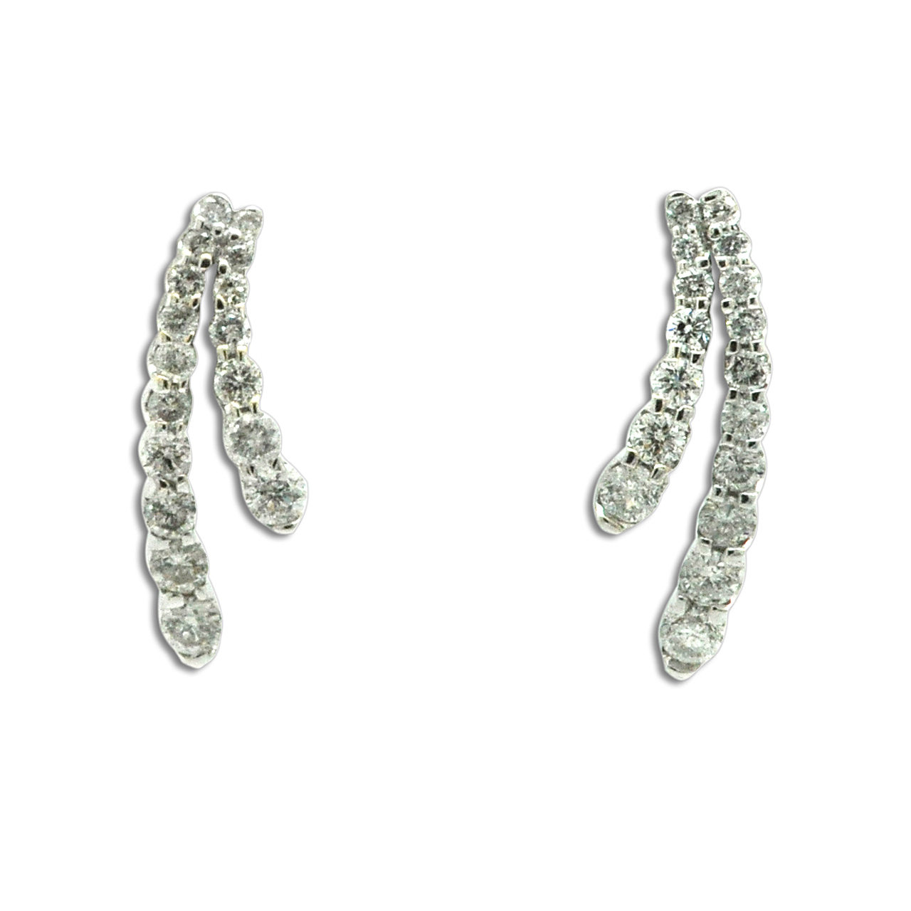 14K White Gold 1ct Diamond Earrings 41002283 | Shin Brothers*