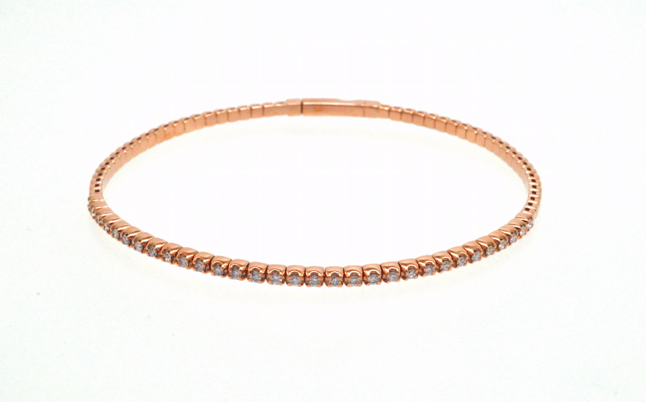 Rose Gold Flexible Diamond Bangle 21000753 By Shin Brothers* Rose Gold Flexible Diamond Bangle 21000753 By Shin Brothers*