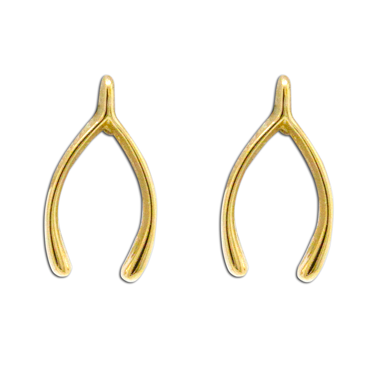 14K White Gold Wishbone Earrings | Shin Brothers*