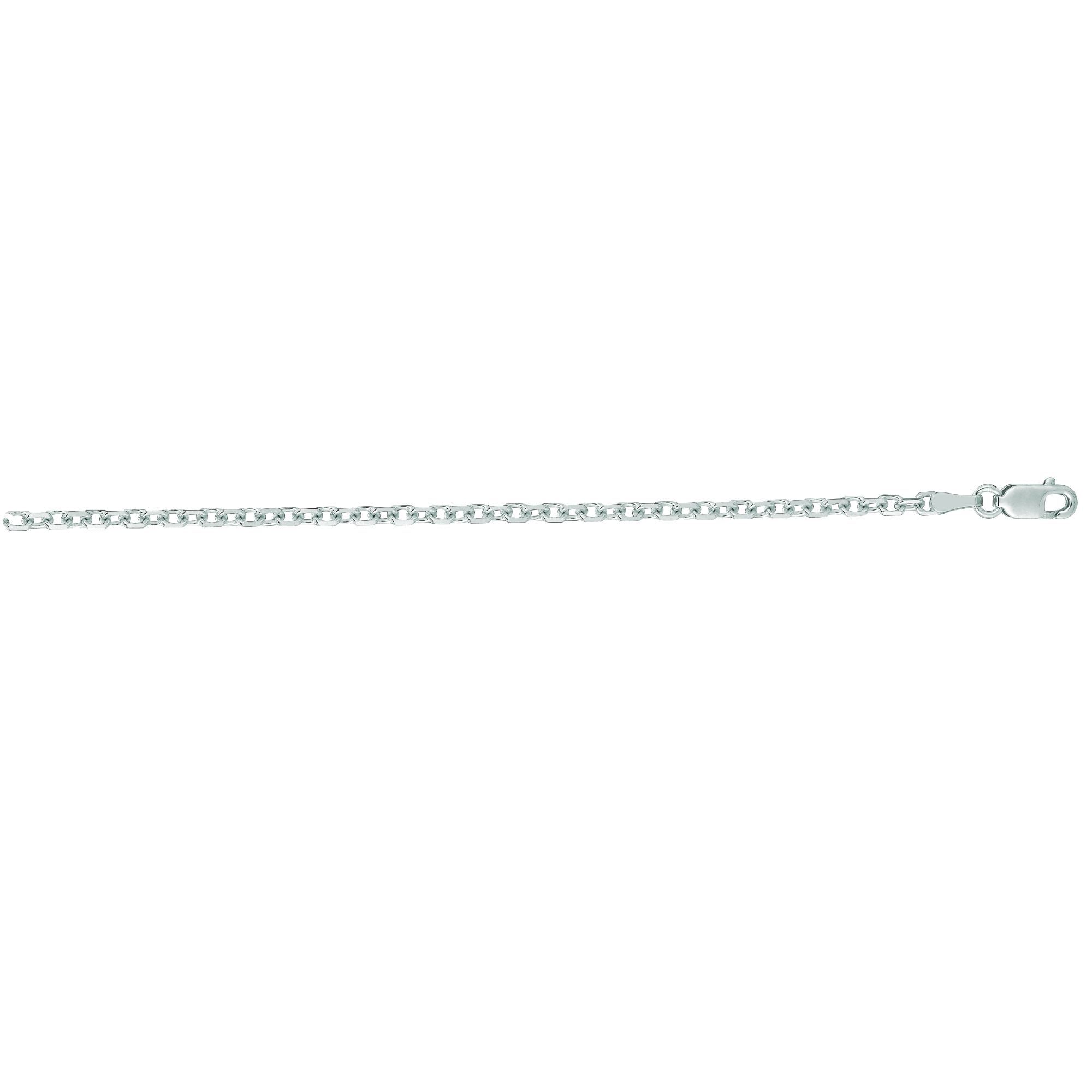 14K White Gold Ladies' Diamond Cut Cable Chain 30003140 | Shin Brothers*