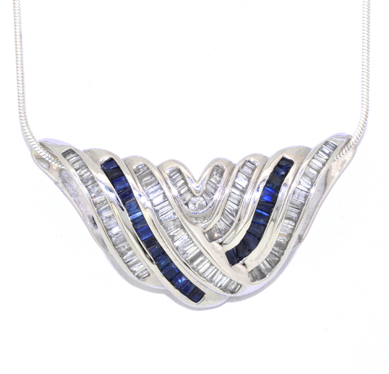 14K White Gold Ladies' Diamond/Sapphire Charm 52000760 | Shin Brothers*