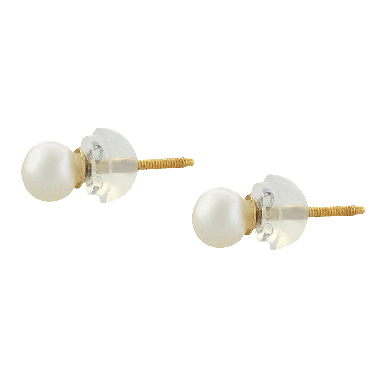 14K Yellow Gold Freshwater Pearl Stud Earrings 42002542 | Shin Brothers* 14K Yellow Gold Freshwater Pearl Stud Earrings 42002542 | Shin Brothers*