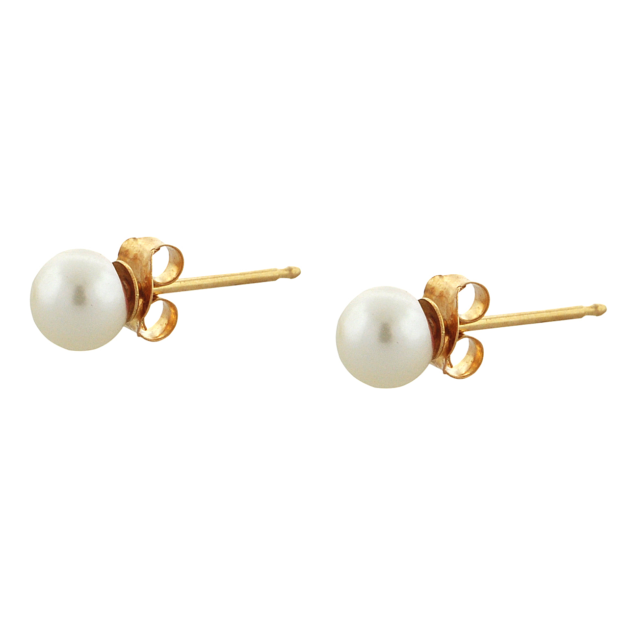 14K Yellow Gold Pearl Stud Earrings 42003127 | Shin Brothers* 14K Yellow Gold Pearl Stud Earrings 42003127 | Shin Brothers*