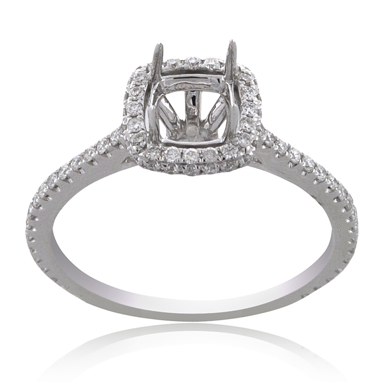 18K White Gold 0.45ct Diamond Engagement Ring Setting 11006323 | Shin Brothers*