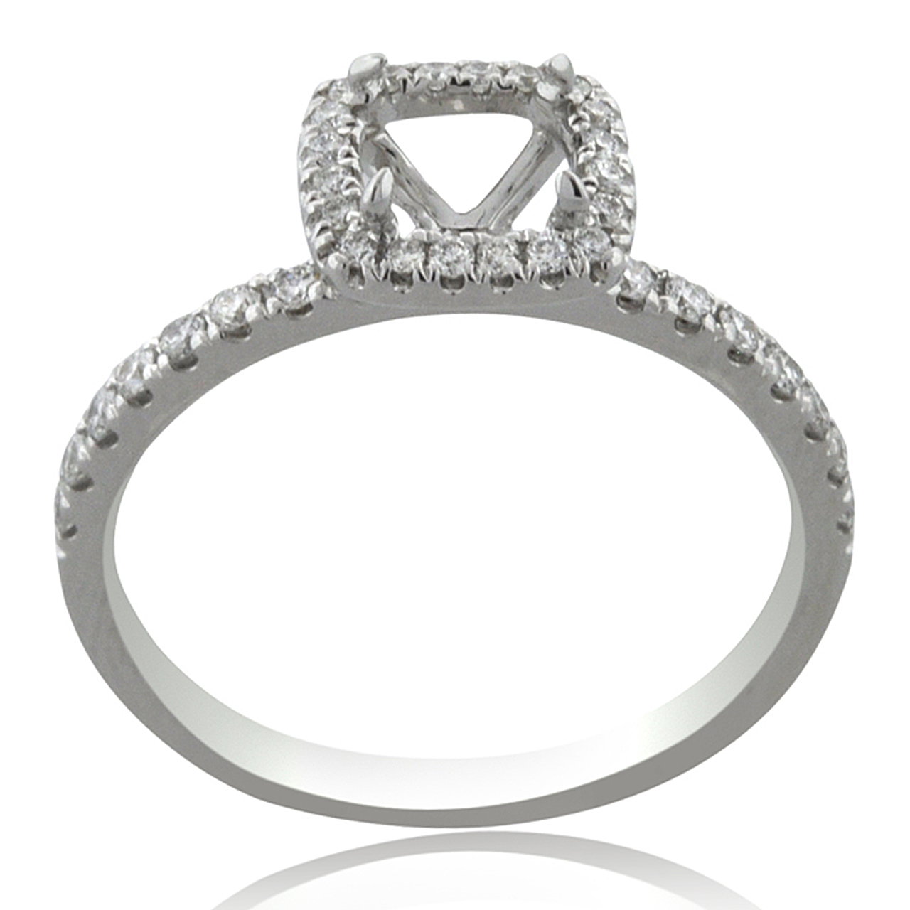 18K White Gold 0.42ct Diamond Engagement Ring Setting 11006325 | Shin Brothers*