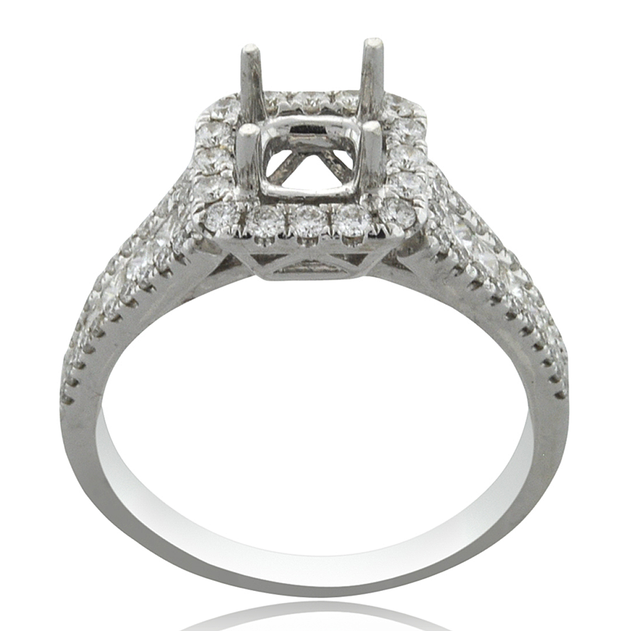18K White Gold 0.73ct Diamond Engagement Ring Setting 11006327 | Shin Brothers*