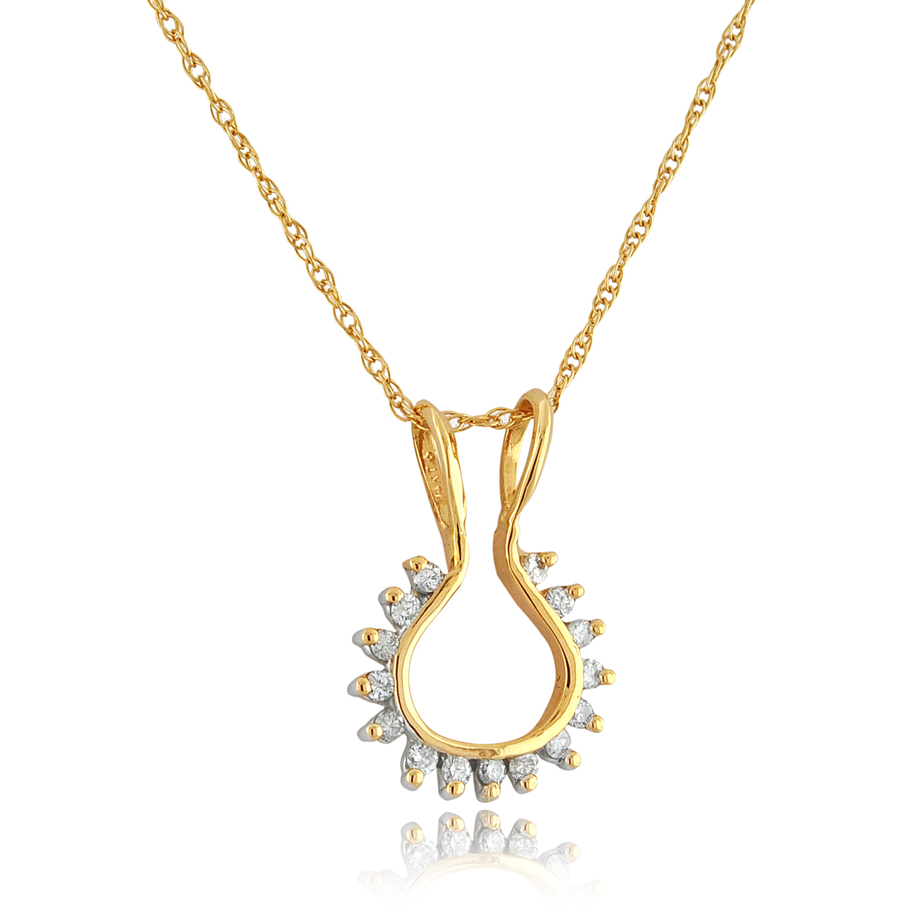 14K Yellow Gold 0.22ct Diamond Horseshoe Charm 51001923 | Shin Brothers* 14K Yellow Gold 0.22ct Diamond Horseshoe Charm 51001923 | Shin Brothers*