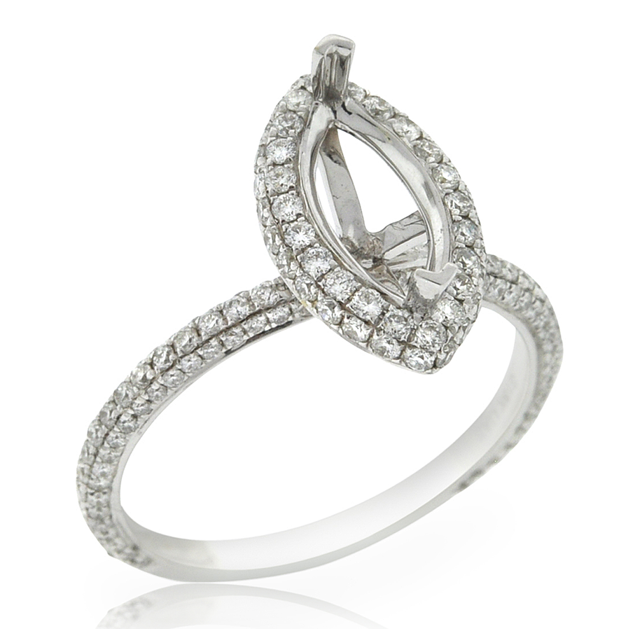 18K White Gold 0.80 ct Diamond Engagement Ring Setting 11006365 | Shin Brothers*